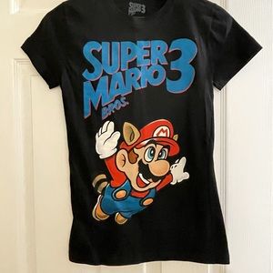 Black Super Mario 3 shirt.